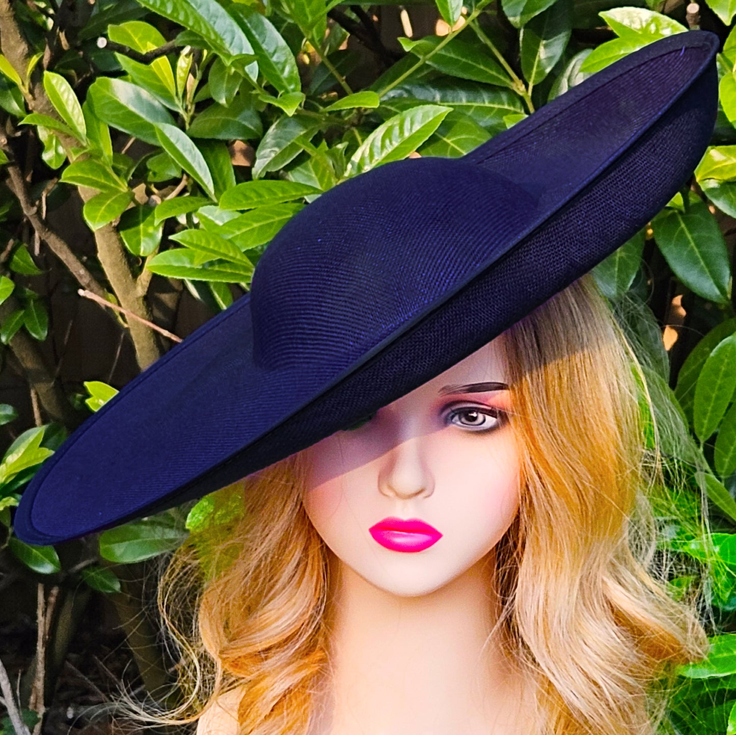 Navy ascot hat