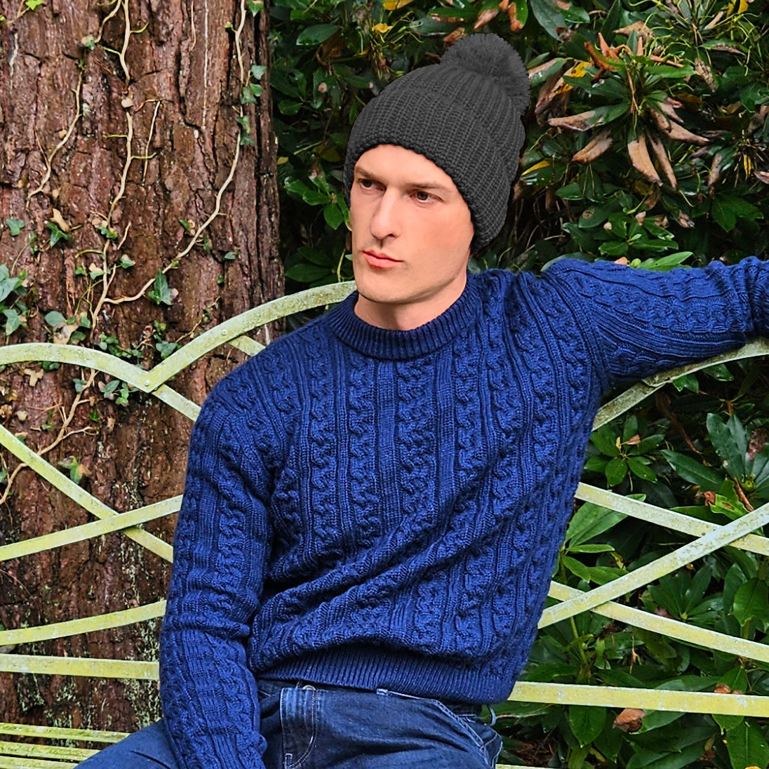 hats with pompom for men