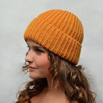 Woolly Hat Mustard – Ladies Beanie – Winter Hat for Women