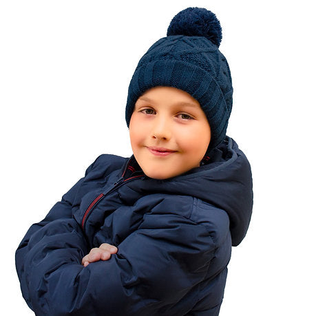Fleece Lined Hat for Boys Navy