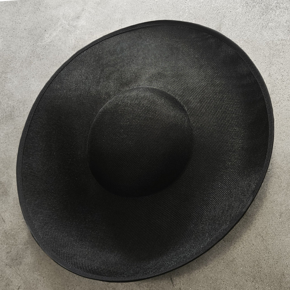 Black designer hat for horse races