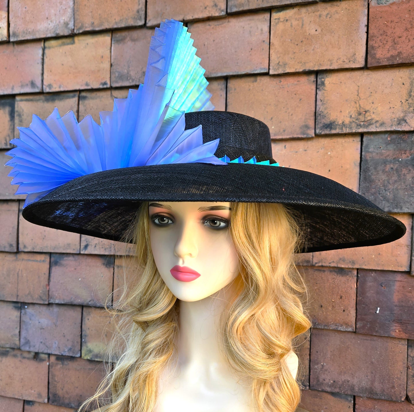 blue wedding hat