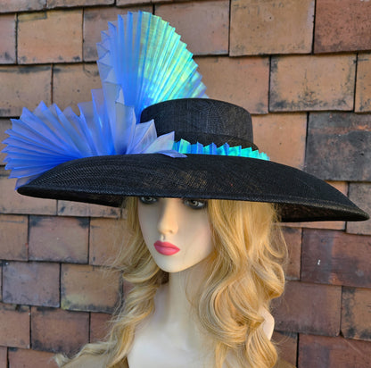 teal wedding hat