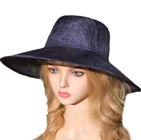 plain navy hat