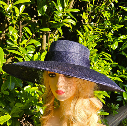 Wedding Hat Navy