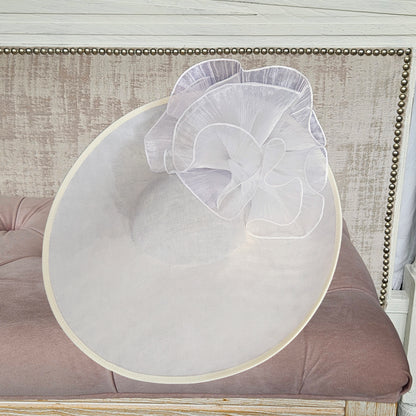 ladies white occasion hat for horse racing