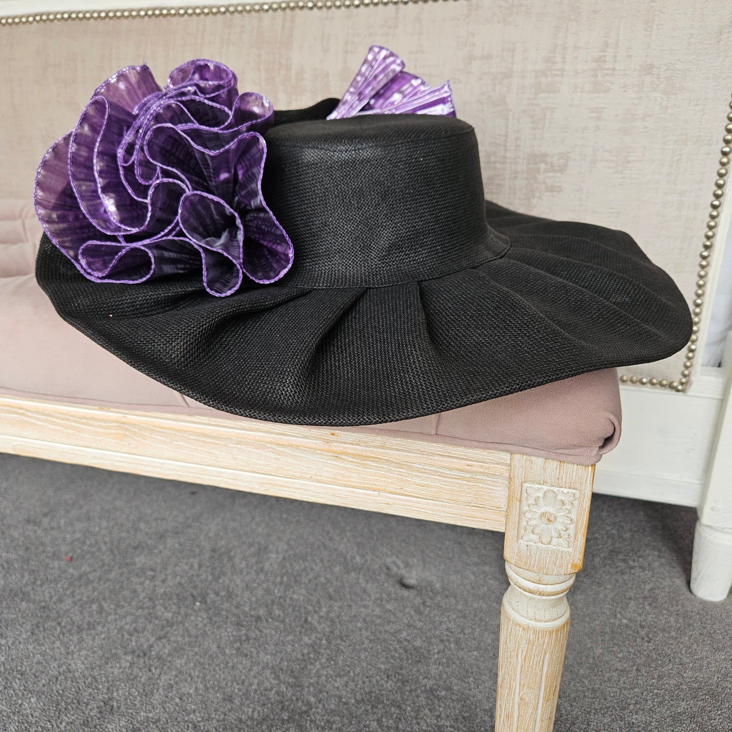 purple wedding hat