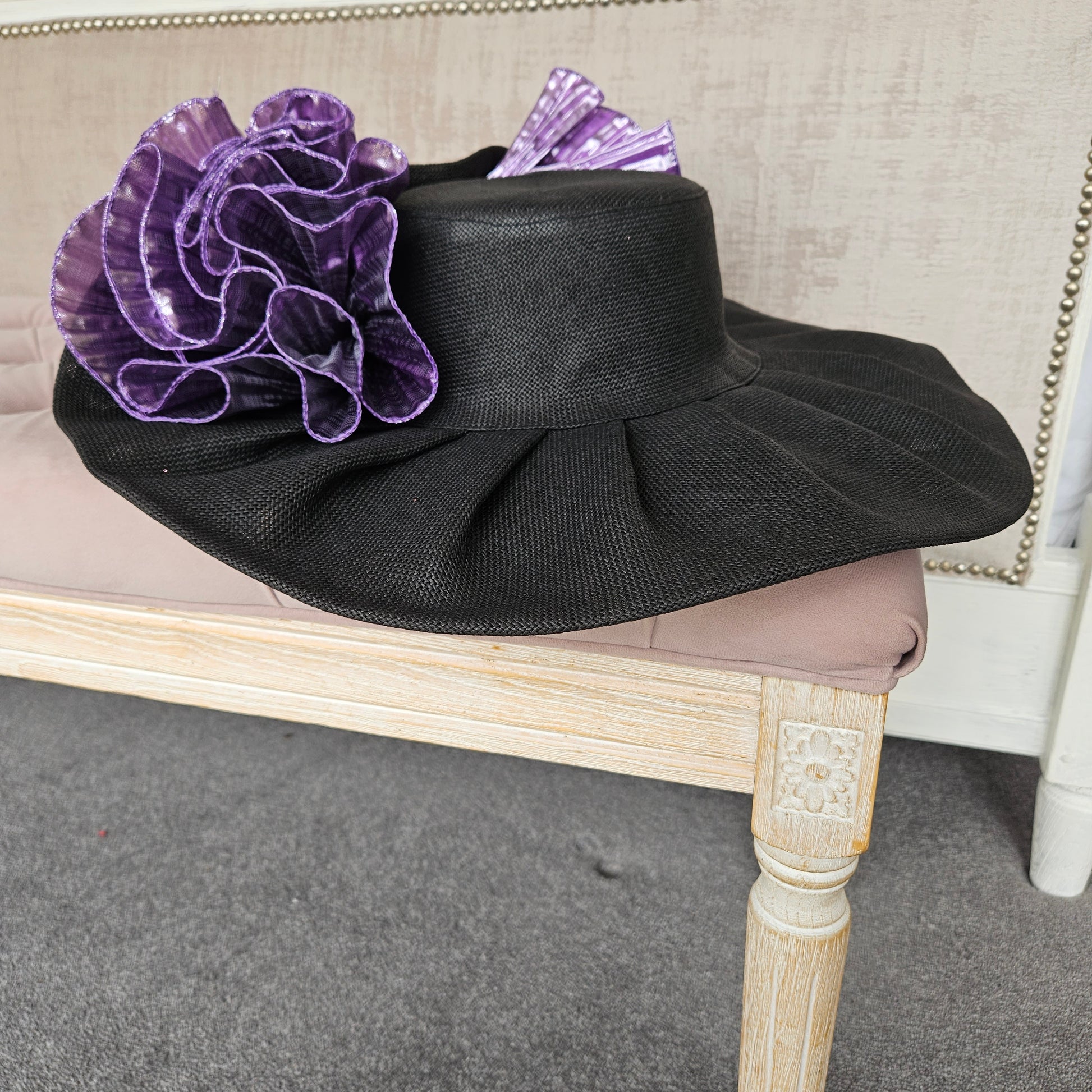 purple wedding hat
