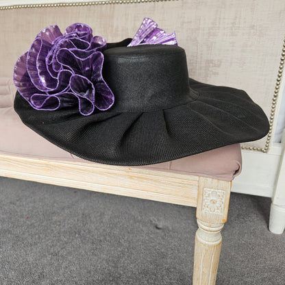 purple wedding hat