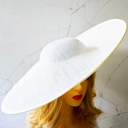 white derby hat