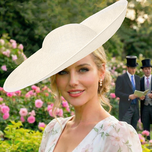 extra large white hat for races