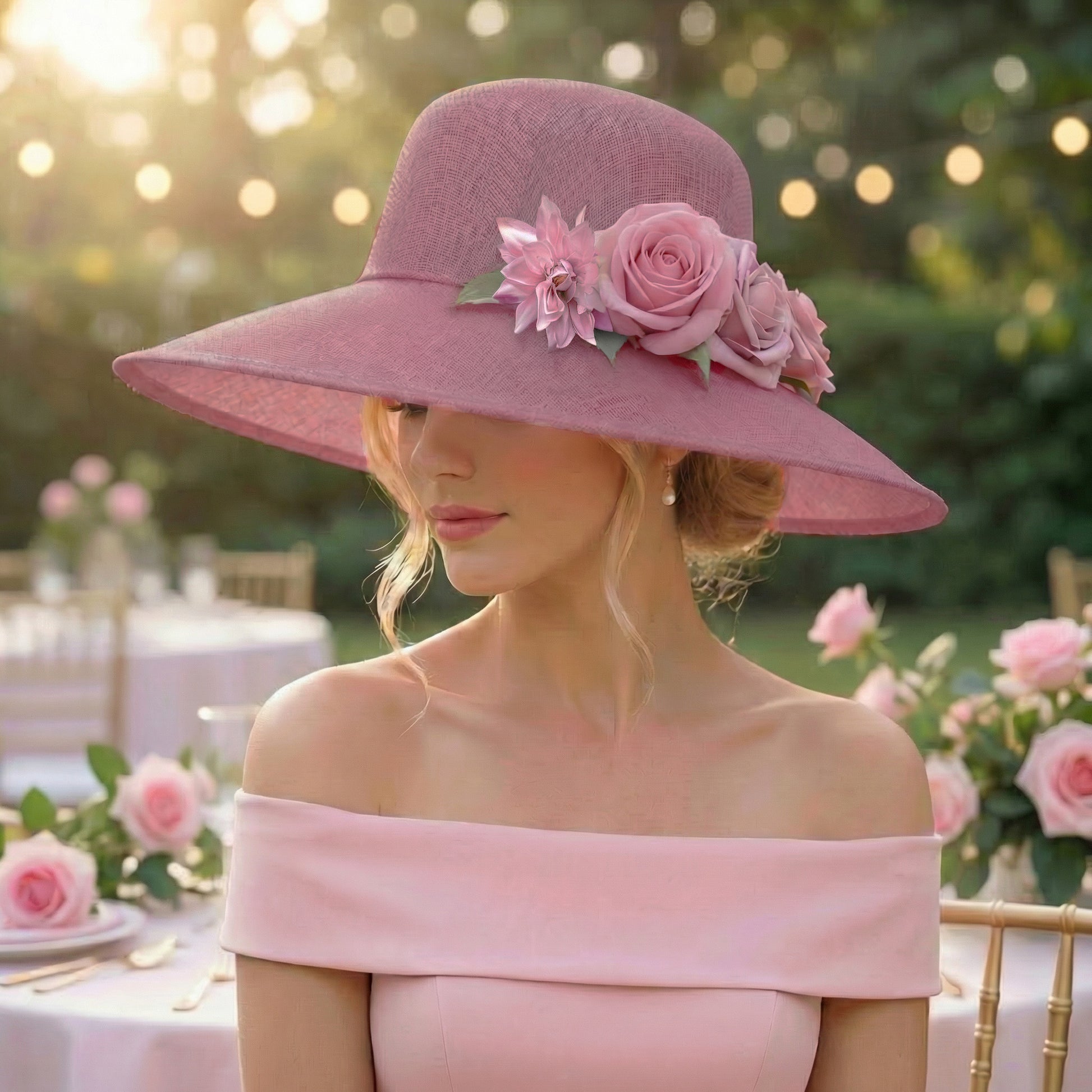 pink hat for horse races 