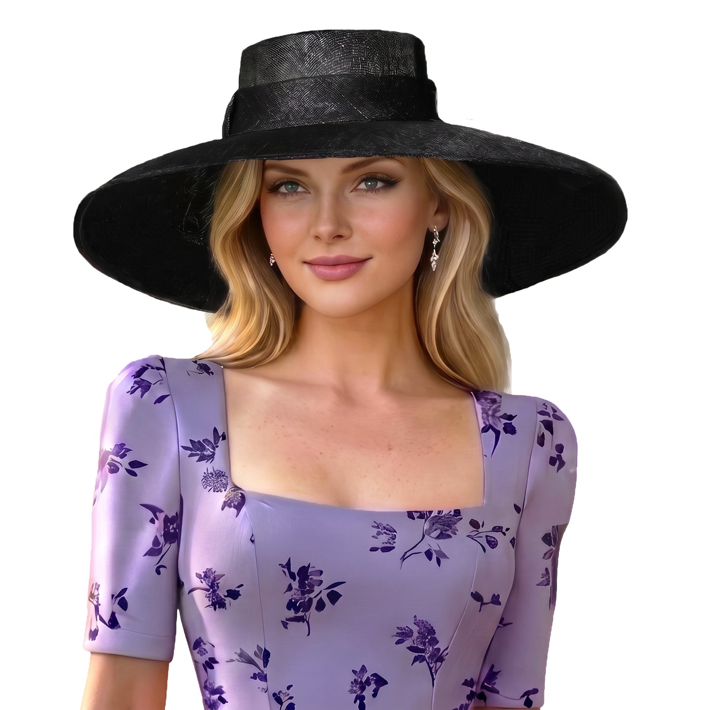 extra large black hat for weddings, funerals, races, occasion formal