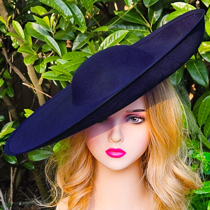 Navy ascot hat
