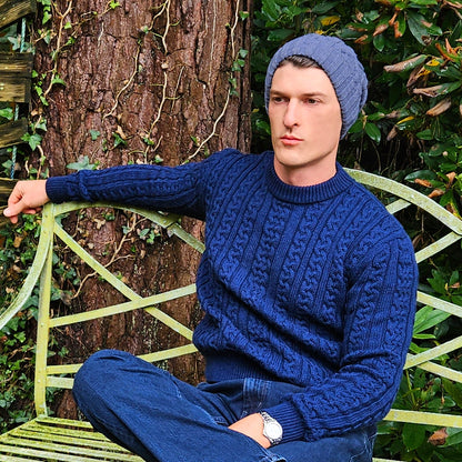 men's beanie blue