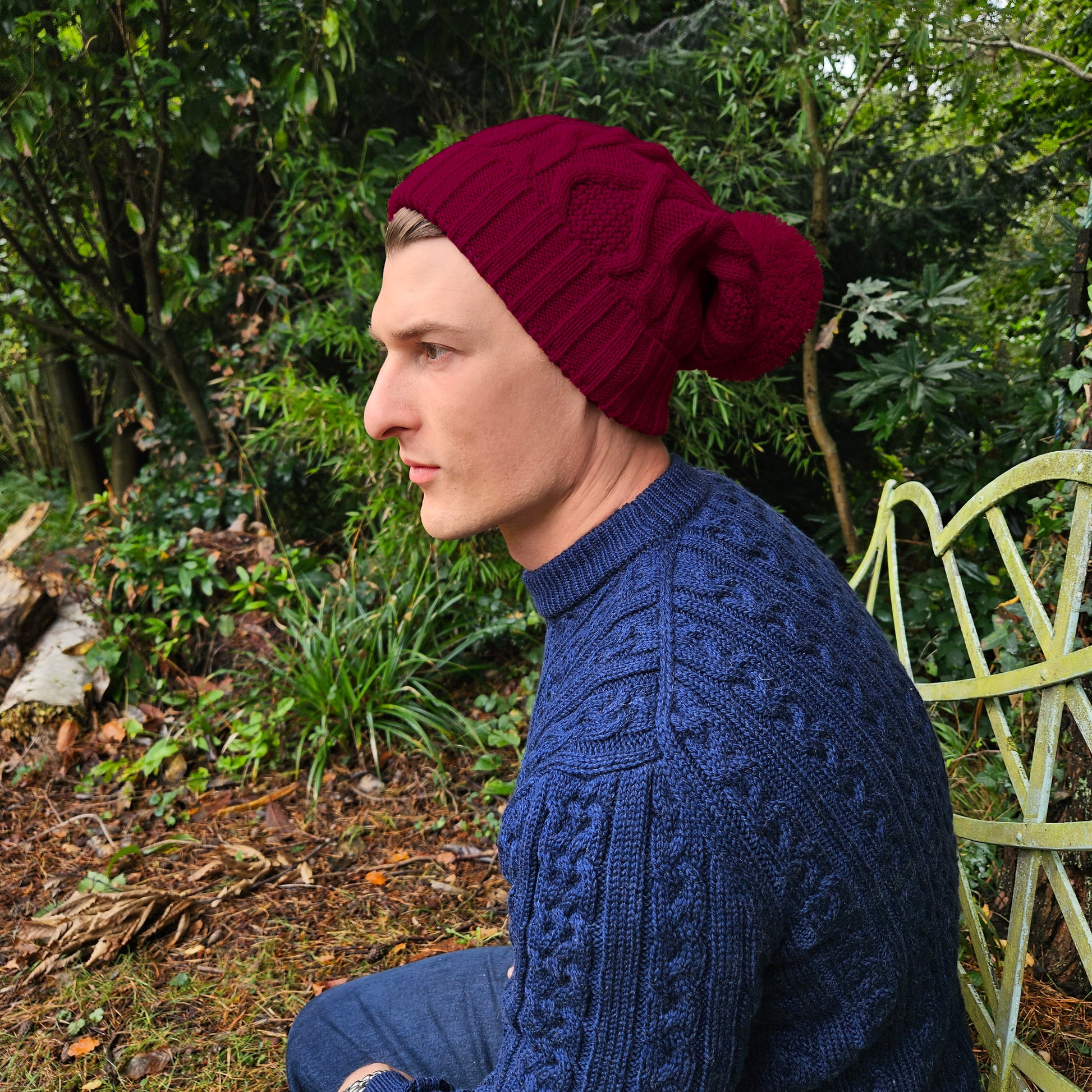 burgundy beanies for men