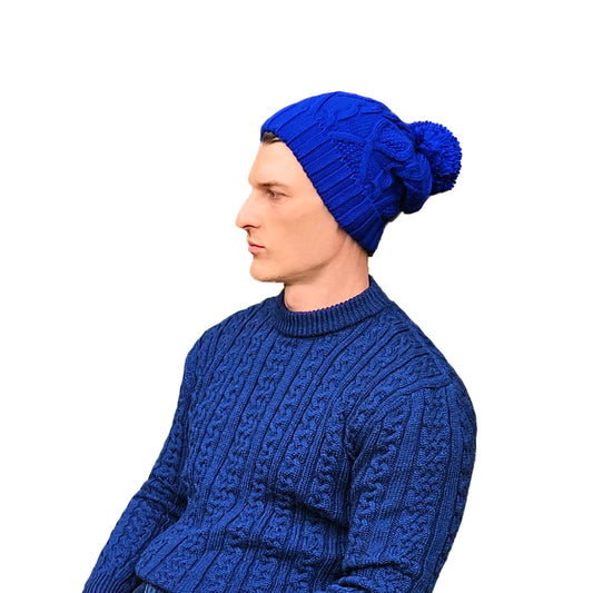 Blue Slouchy Hat men