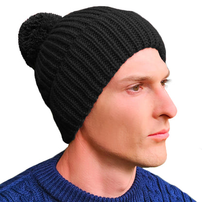 Black beanie for men