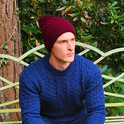 Pompom hat for men