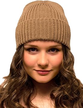 Ladies Beanie Dark Beige Woolly Hat for Women – Women’s Winter Hat