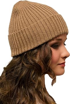 Ladies Beanie Dark Beige Woolly Hat for Women – Women’s Winter Hat