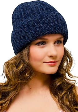 Woolly Hat Navy – Ladies Beanie – Winter Hat for Women