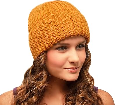 Woolly Hat Mustard – Ladies Beanie – Winter Hat for Women