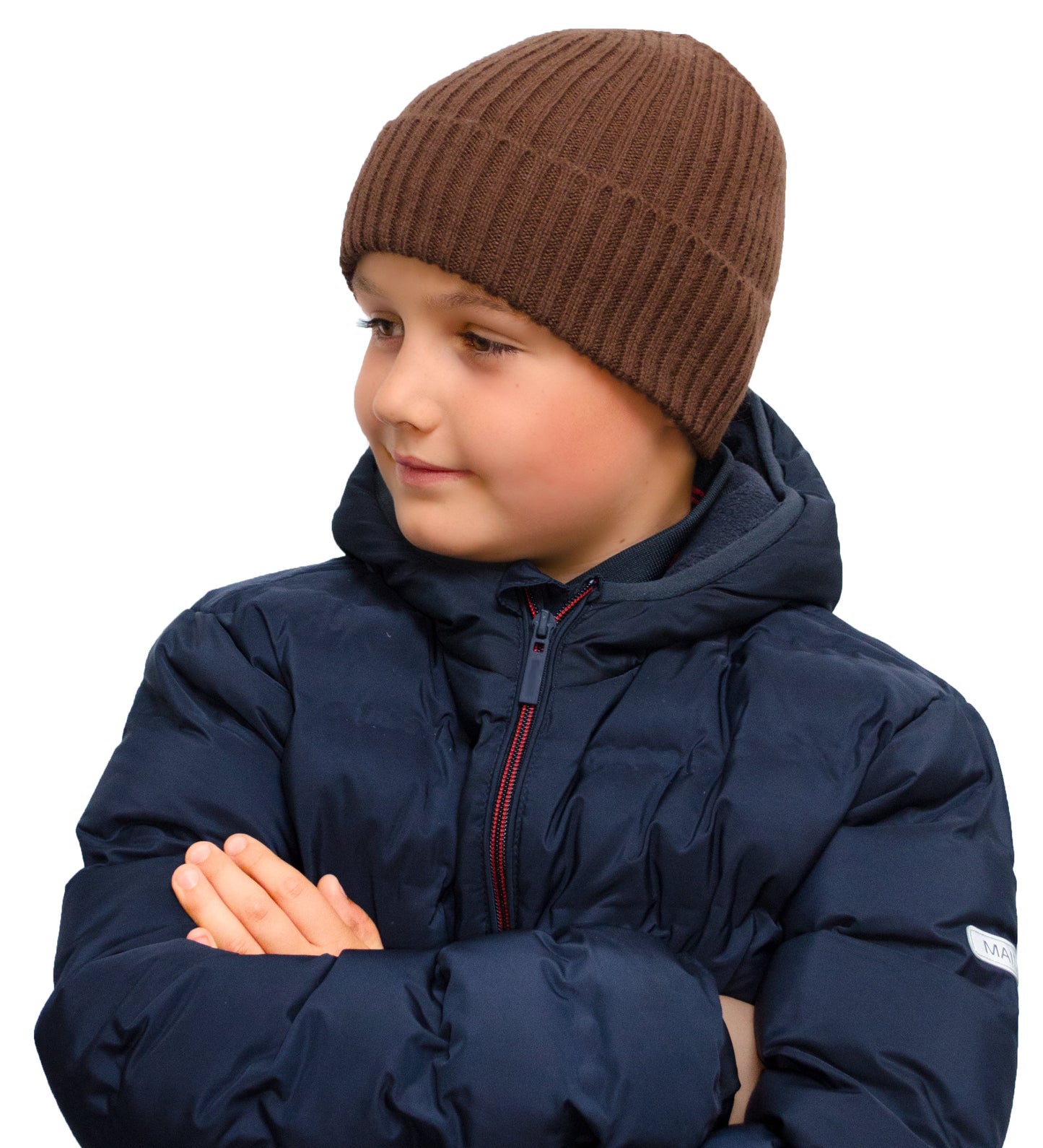Boy’s Beanie Light Brown Winter Hat - Woolly Hats for Boys age 5, 6, 7, 8, 9, 10, 11, 12 y.o.