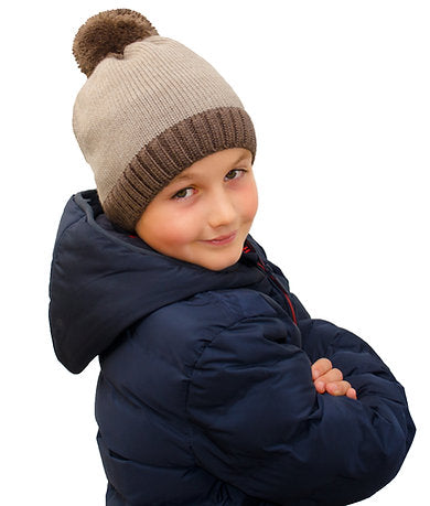 Boy's Bobble Hat Beige