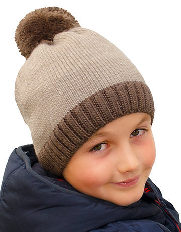 Boy's Bobble Hat Beige