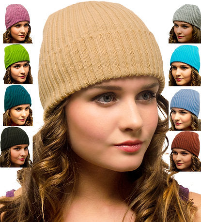Ladies Beanie Light Beige Woolly Hat for Women – Women’s Winter Hat