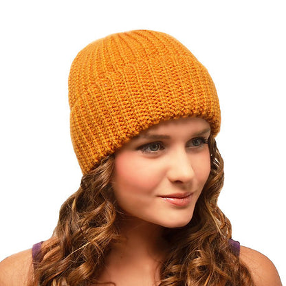 Woolly Hat Mustard – Ladies Beanie – Winter Hat for Women