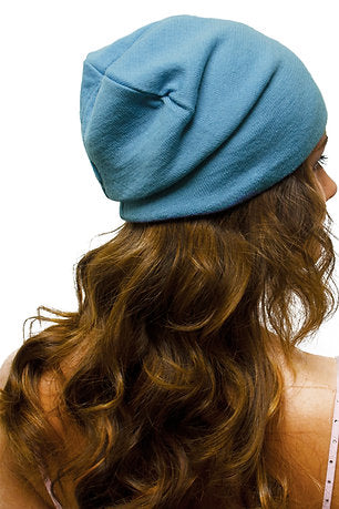 Long Slouchy Beanie Light Blue