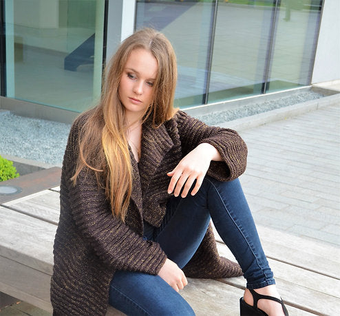 Cardigan Coat Dark Brown