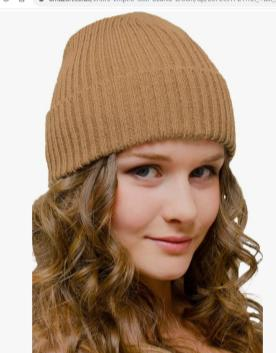 Ladies Beanie Dark Beige Woolly Hat for Women – Women’s Winter Hat