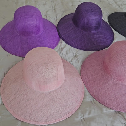 Dusty Pink Occasion Hat - Plain Church Hats for Ladies - Ascot Hats Racing - Women's Wedding Hats